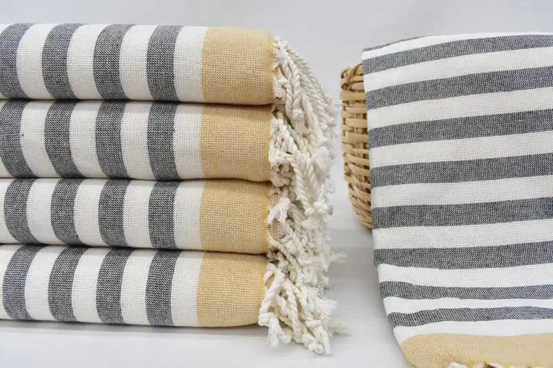 68x40 Cotton Striped Terry Towel, Custom Gift, Personalized Wedding Gift, Bridemaids Beach Towel, Bachelorette Party Decorations, House Warming Gift - 1
