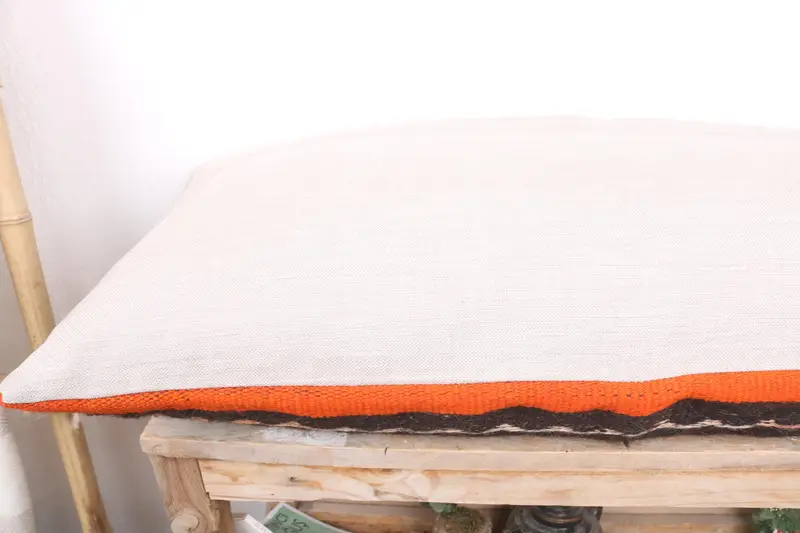 Sustainable Pillow Sham, Floor Cushion Case, Ethnical Kilim Rug Pillow, Pillow, Throw Kilim Pillow, 16x36 Brown Pillow, Vintage Kilim Pillow - 7