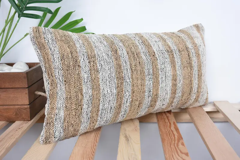 Home Decor Pillow, Gift Pillow, Pillow, 10x20 White Cushion Cover, Vintage Kilim Pillow, Aztec Pillow Cover, Traditional Cushion Cover - 4