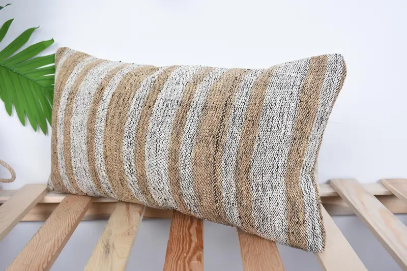 Home Decor Pillow, Gift Pillow, Pillow, 10x20 White Cushion Cover, Vintage Kilim Pillow, Aztec Pillow Cover, Traditional Cushion Cover - 5