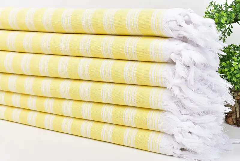Hammam Towel USA, Fouta towel, Eco-Friendly Turkish Towel, Organic towel, Best Beach Towel, 70x40 Cotton Striped Towel, Bridal Shower Favor - 3