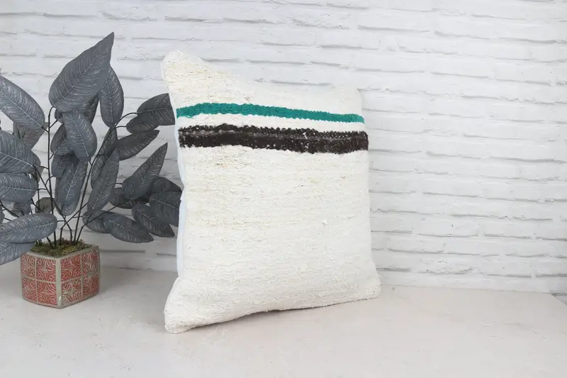 Pillow Sham, Retro Pillow Case, 22x22 White Pillow Sham, Vintage Kilim Throw Pillow, Kilim Cushion Sham, Customized Pillow Sham, Gift Pillow - 4