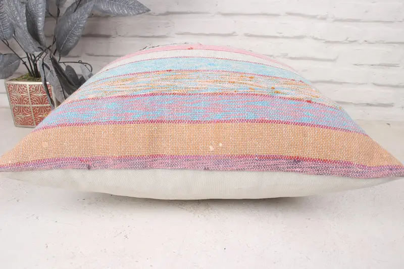 Bohemian Cushion Cushion Case, Christmas Cushion Case, Pillow Sham, 18x18 White Cushion Case, Vintage Pillow, Kilim Pillow, Gift Pillow - 5