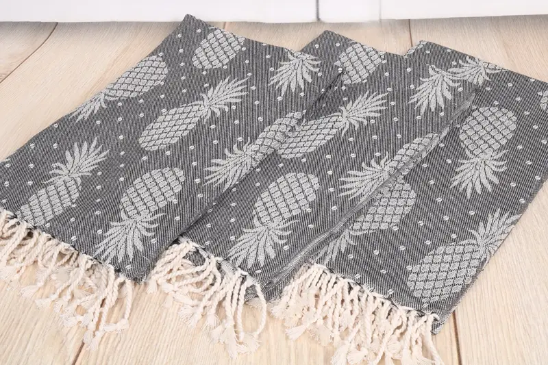 Wedding Gifts Towel, Girl Trip Party Favor, 80x40 Cotton Pineapple Design Towel, Bachelorette Favor, Beach Towel Gift, Lightweight towel - 7