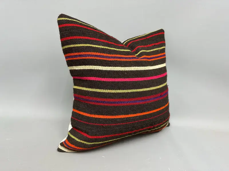 Kilim Pillow, Wool Kilim Pillow Pillow Sham, Kilim Cushion Sham, Gift Pillow, Bench Pillow Cover, 20x20 Pink Pillow Cover, Pillow Cover - 2