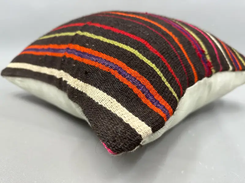 Kilim Pillow, Wool Kilim Pillow Pillow Sham, Kilim Cushion Sham, Gift Pillow, Bench Pillow Cover, 20x20 Pink Pillow Cover, Pillow Cover - 6