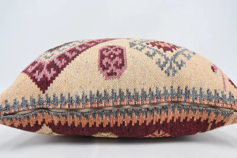 28x28 Red Pillow, Seat Pillow Sham, Kilim Cushion Sham, Luxury Pillow Sham, Antique Pillows, Kilim Pillow, Cushion Case, Rustic Cushion Cover - 5