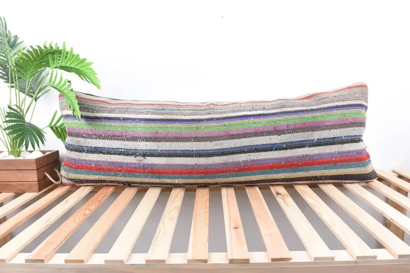 Home Decor Pillow, Pillow for Couch, Interior Designer Pillow, 16x48 Gray Cushion, Seat Pillow, Handmade Throw Pillow Sham, Pillow Cover - 1