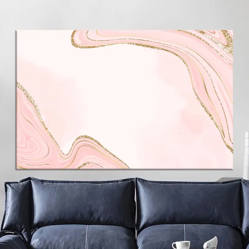 Elegant Pink Canvas Print: Soft Tones for Trendy Girl Room