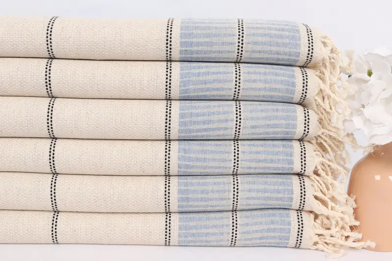 Decorative Towel, Bridal Gifts, Bridal Shower Gift, Personalized Gifts, Personalized Dish Towel, Turkish Tea Towel, 40x20 Linen Striped Towel - 3