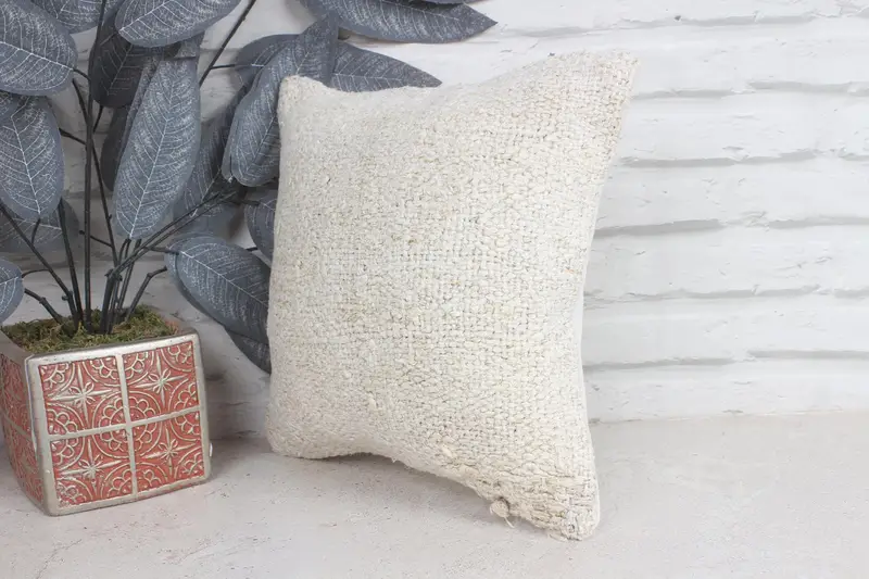 Pillow for Couch, Chair Pillow Cover, 12x12 Beige Cushion, Vintage Pillow, Interior Designer Pillow, Outdoor Throw Cushion Case, Pillow Case - 3