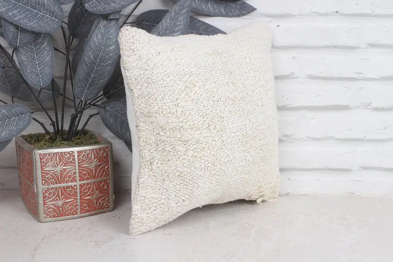 Pillow for Couch, Chair Pillow Cover, 12x12 Beige Cushion, Vintage Pillow, Interior Designer Pillow, Outdoor Throw Cushion Case, Pillow Case - 4