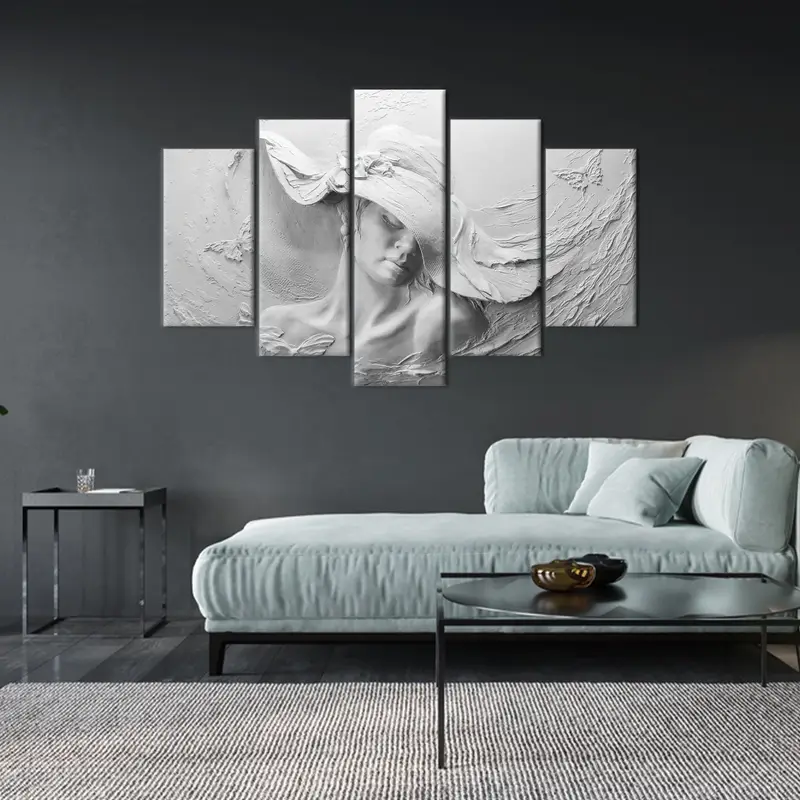 3D Stereoscopic, Sculptural Beauty Woman, Abstract Woman, Woman Canvas Art, Trendy Wall Decor, Modern Woman Art, Home Decor Art - 5