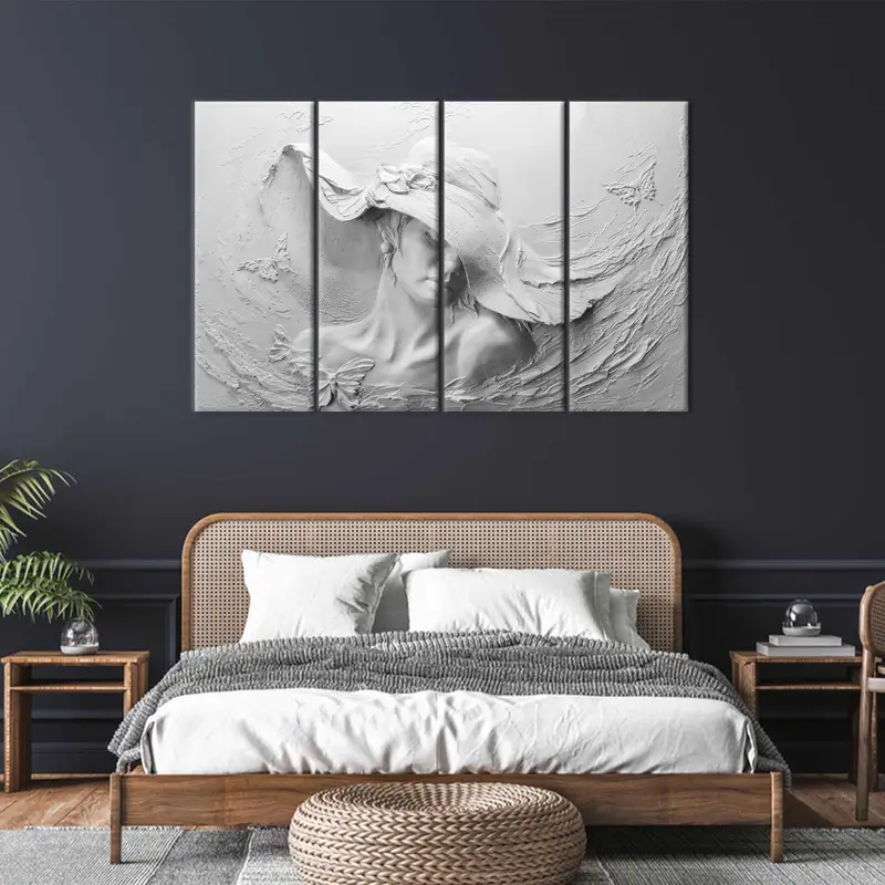 3D Stereoscopic, Sculptural Beauty Woman, Abstract Woman, Woman Canvas Art, Trendy Wall Decor, Modern Woman Art, Home Decor Art - 3