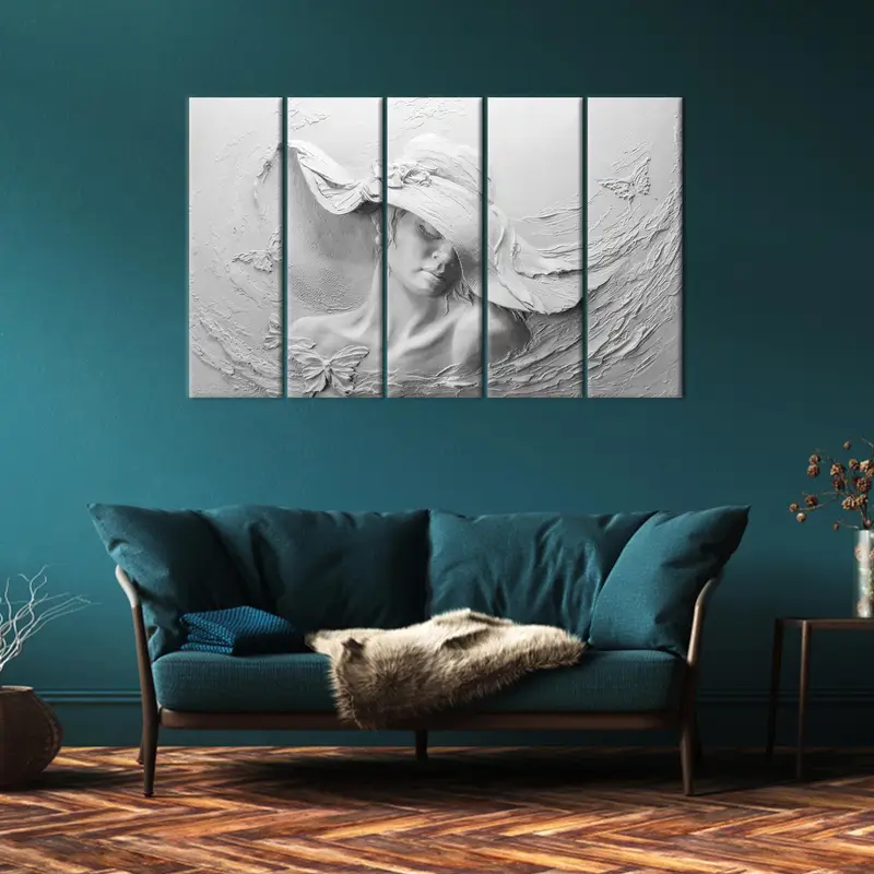 3D Stereoscopic, Sculptural Beauty Woman, Abstract Woman, Woman Canvas Art, Trendy Wall Decor, Modern Woman Art, Home Decor Art - 4