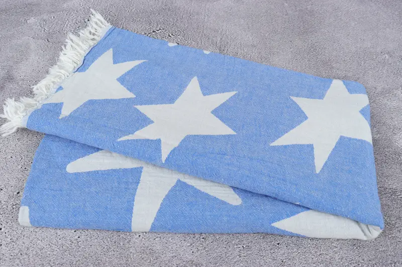Custom Gift, Travel Towel, 68x36 Cotton Star Design Towel, Sand-Resistant Peshtemal, Wedding Gift Ideas, Custom Wedding Gift, Gift For Him - 7