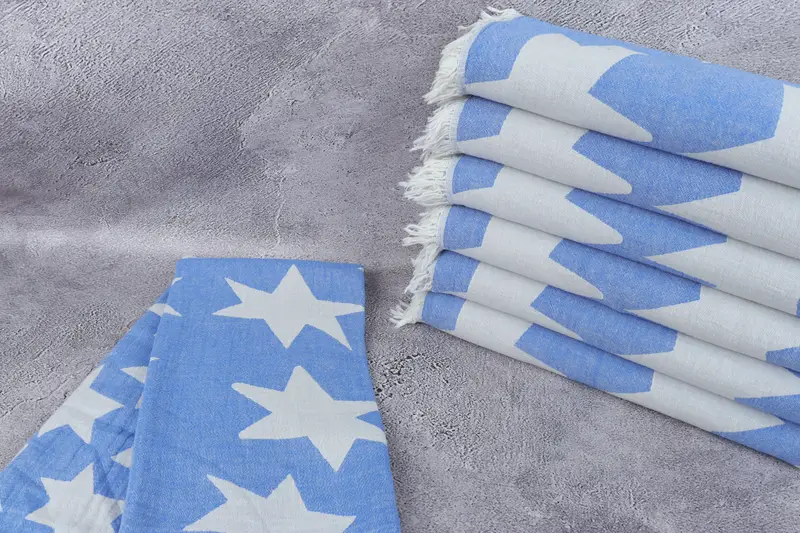 Custom Gift, Travel Towel, 68x36 Cotton Star Design Towel, Sand-Resistant Peshtemal, Wedding Gift Ideas, Custom Wedding Gift, Gift For Him - 3