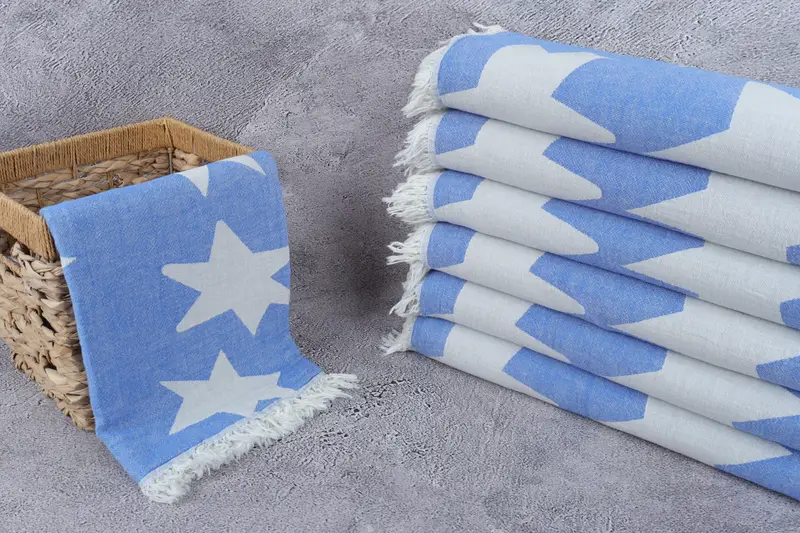 Custom Gift, Travel Towel, 68x36 Cotton Star Design Towel, Sand-Resistant Peshtemal, Wedding Gift Ideas, Custom Wedding Gift, Gift For Him - 4