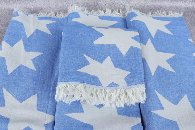 Custom Gift, Travel Towel, 68x36 Cotton Star Design Towel, Sand-Resistant Peshtemal, Wedding Gift Ideas, Custom Wedding Gift, Gift For Him - 5