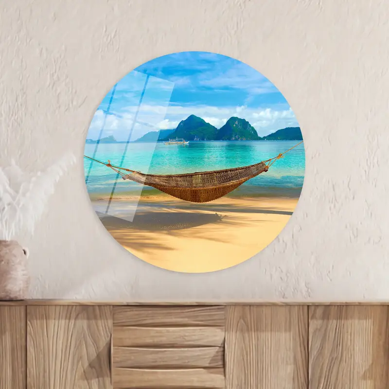 Elegant Sea View Canvas: Beach Scenery Printed Wall Art