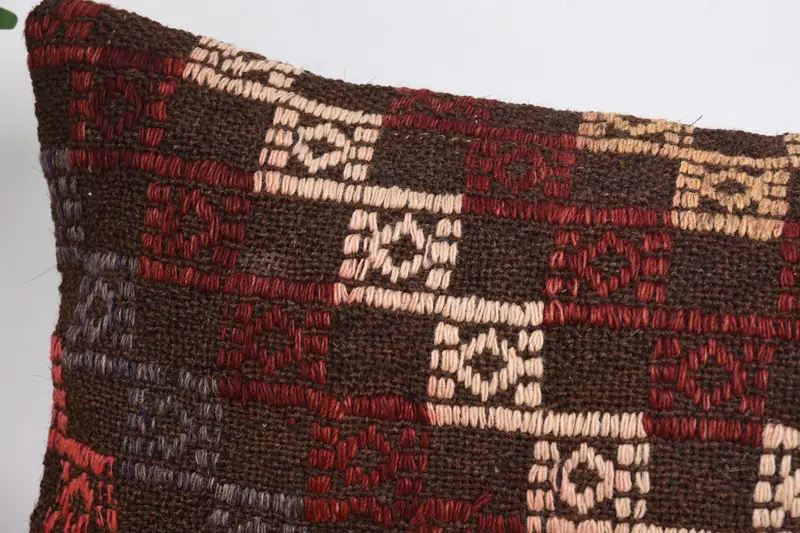 Vintage Pillow, Luxury Pillow Cover, Throw Kilim Pillow, 12x24 Red Pillow Cover, Pillow Sham, Tribal Pillow, Antique Pillows, Indoor Cushion Case - 2