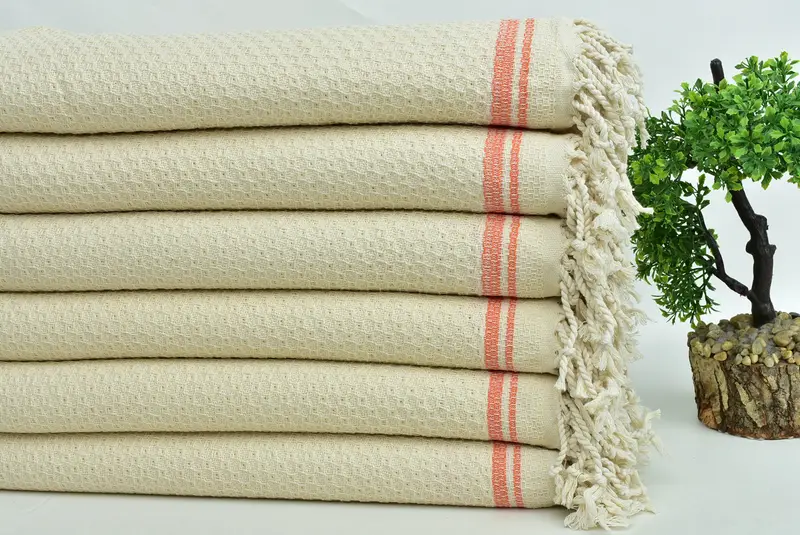 Lightweight towel, Quick-Dry Beach Towel, Bachelor Towel, Turkish Bath Towel USA, Quick-dry peshtemal, 68x36 Cotton Striped Towel, Customized Towels - 3