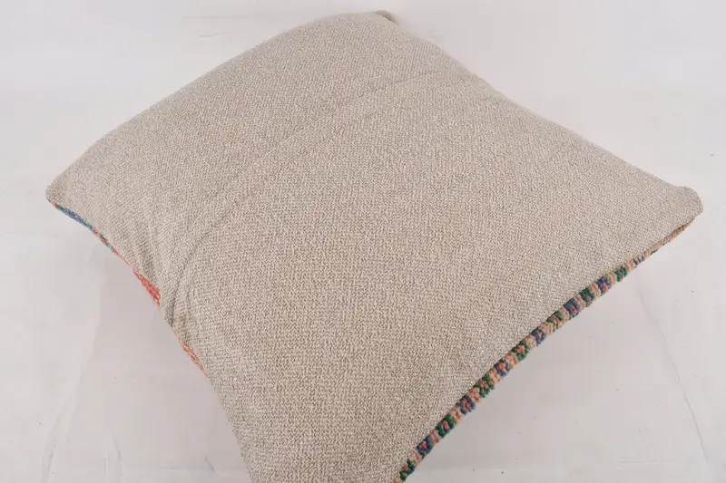Pillow Sham, Personalized Gift Pillow Pillow Cover, Boho Pillow Sham Cover, Pillow for Couch, 24x24 Red Cushion, Handmade Kilim Cushion - 7