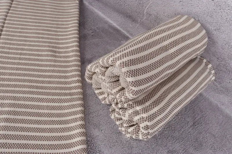Beach Towel Gift, Quick-Dry Beach Towel, 76x40 Cotton Striped Towel, Maid Of Honor Gift, Organic towel, Monogram Turkish Bath Towel, Wedding Towel - 8