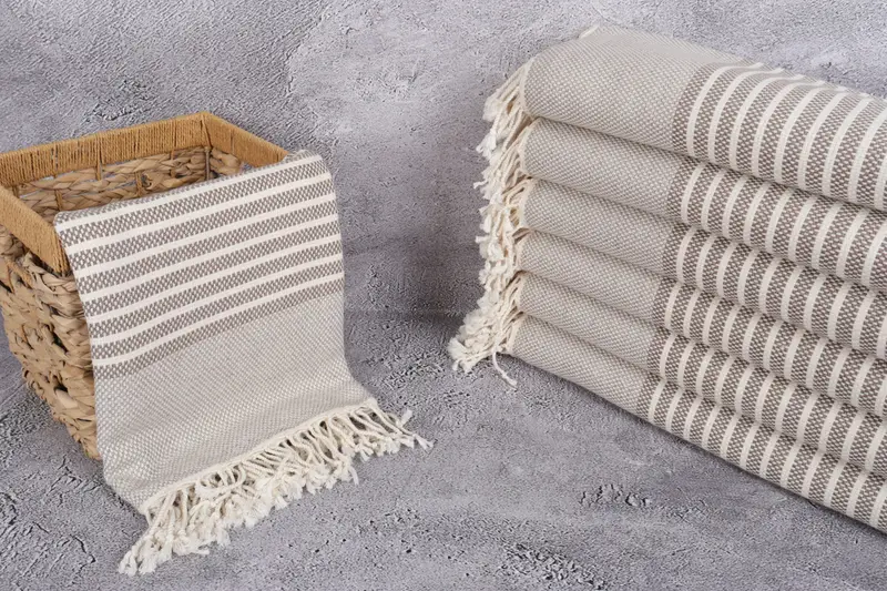 Beach Towel Gift, Quick-Dry Beach Towel, 76x40 Cotton Striped Towel, Maid Of Honor Gift, Organic towel, Monogram Turkish Bath Towel, Wedding Towel - 3