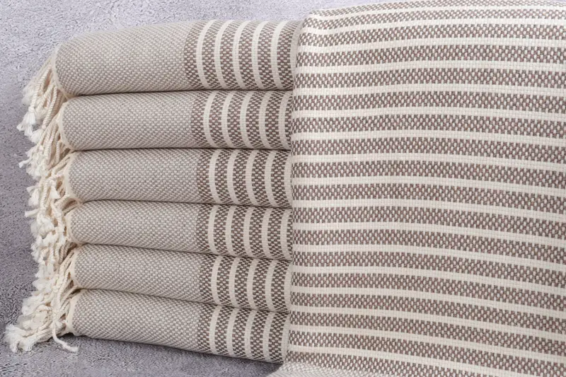 Beach Towel Gift, Quick-Dry Beach Towel, 76x40 Cotton Striped Towel, Maid Of Honor Gift, Organic towel, Monogram Turkish Bath Towel, Wedding Towel - 1