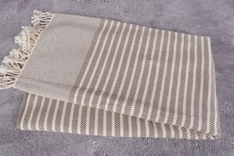 Beach Towel Gift, Quick-Dry Beach Towel, 76x40 Cotton Striped Towel, Maid Of Honor Gift, Organic towel, Monogram Turkish Bath Towel, Wedding Towel - 6