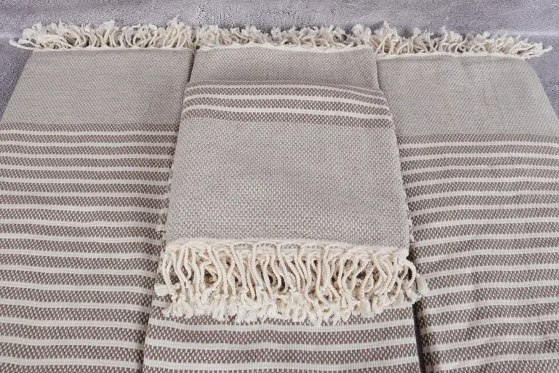 Beach Towel Gift, Quick-Dry Beach Towel, 76x40 Cotton Striped Towel, Maid Of Honor Gift, Organic towel, Monogram Turkish Bath Towel, Wedding Towel - 4