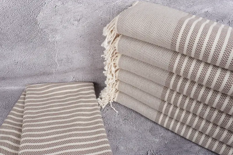 Beach Towel Gift, Quick-Dry Beach Towel, 76x40 Cotton Striped Towel, Maid Of Honor Gift, Organic towel, Monogram Turkish Bath Towel, Wedding Towel - 2