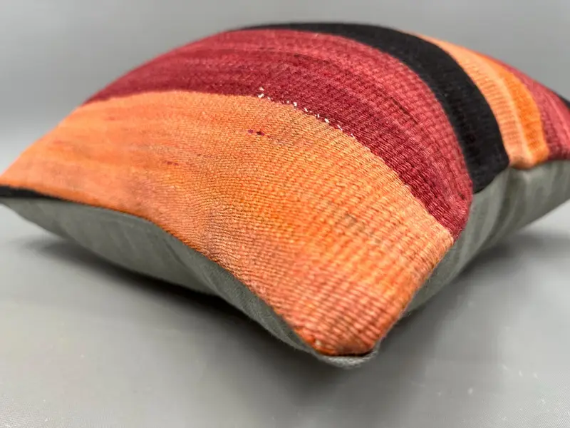 20x20 Brown Pillow, Boho Pillow, Comfy Throw Pillow Sham, Aesthetic Pillow Case, Boho Pillow Sham Cover, Pillow, Ethnical Kilim Rug Pillow - 6