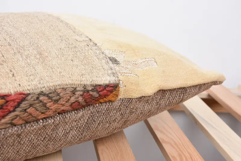 Pillow, Customized Pillow, Custom Cushion Cover, 12x20 Beige Pillow Cover, Turkish Kilim Pillow, Kilim Pillow Cover, Vintage Kilim Pillow - 7