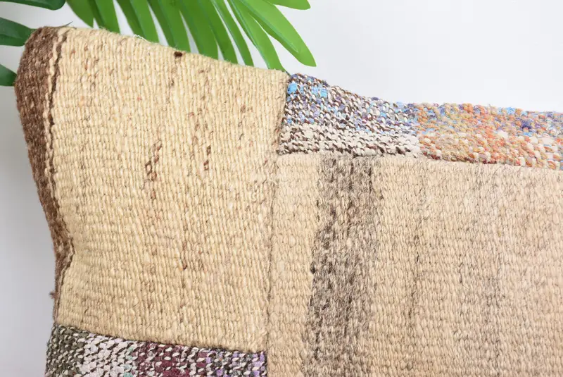 Pillow, Customized Pillow, Custom Cushion Cover, 12x20 Beige Pillow Cover, Turkish Kilim Pillow, Kilim Pillow Cover, Vintage Kilim Pillow - 2