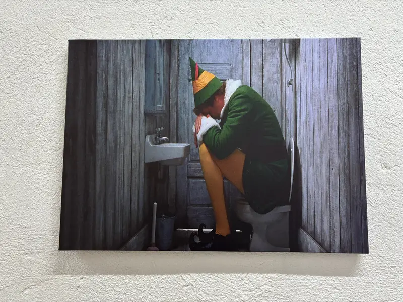 Elf Noel Filmi Komedi Kanvas Tablo: Komik Banyo Kanvas Tablo