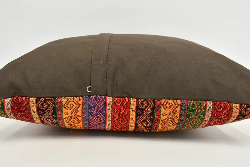 Throw Kilim Pillow, Pillow Cover, 20x20 Rainbow Cushion, Bolster Throw Pillow Cover, Anatolian Pillow, Antique Pillows, Kilim Pillow - 6