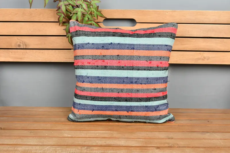 Kilim Cushion Sham, Vintage Throw Pillow Sham, Pillow for Couch, Knitted Pillow, Vintage Pillow, 18x18 Red Pillow Cover, Cushion Case - 6