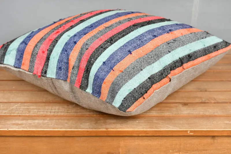 Kilim Cushion Sham, Vintage Throw Pillow Sham, Pillow for Couch, Knitted Pillow, Vintage Pillow, 18x18 Red Pillow Cover, Cushion Case - 4