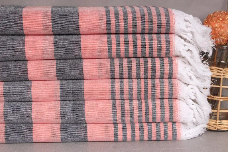 Memorial Gift, 68x36 Cotton Striped Towel, Peshtemal Towel, Bridal Shower Favors, Luxury Turkish beach towel with fringe, Monogram Turkish Towel - 2