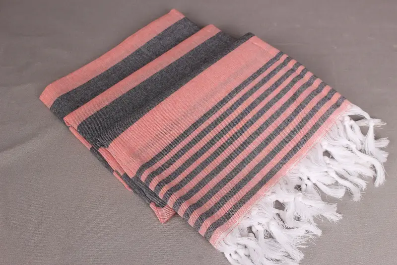 Memorial Gift, 68x36 Cotton Striped Towel, Peshtemal Towel, Bridal Shower Favors, Luxury Turkish beach towel with fringe, Monogram Turkish Towel - 7