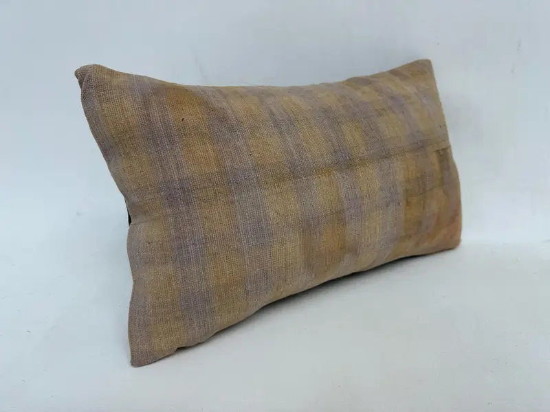 Kilim Pillow, Pillow for Sofa, Cushion Case, Vintage Kilim Throw Pillow, 12x20 Beige Cushion Case, Accent Pillow Case, Muted Pillow - 3