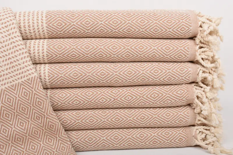 Light Brown Chevron Towel, Personalized Beach Towel, 70x40 Inches