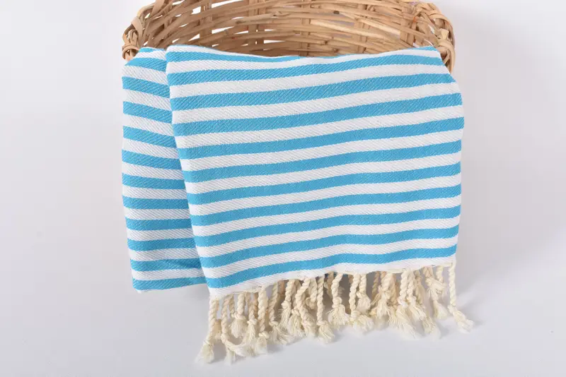 Sandfreies Handtuch, Hochzeitsgeschenk, Brautjungfer Vorschlag Geschenk, dünn und leichtes türkisches Peshtemal, 70x40 Baumwollstreifentuch, handgefertigtes Geschenk - 5