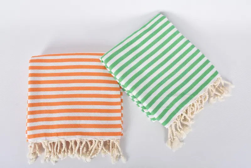 Sandfreies Handtuch, Hochzeitsgeschenk, Brautjungfer Vorschlag Geschenk, dünn und leichtes türkisches Peshtemal, 70x40 Baumwollstreifentuch, handgefertigtes Geschenk - 6