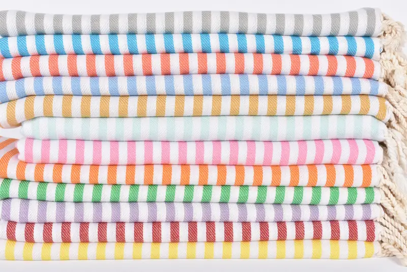 Sandfreies Handtuch, Hochzeitsgeschenk, Brautjungfer Vorschlag Geschenk, dünn und leichtes türkisches Peshtemal, 70x40 Baumwollstreifentuch, handgefertigtes Geschenk - 3