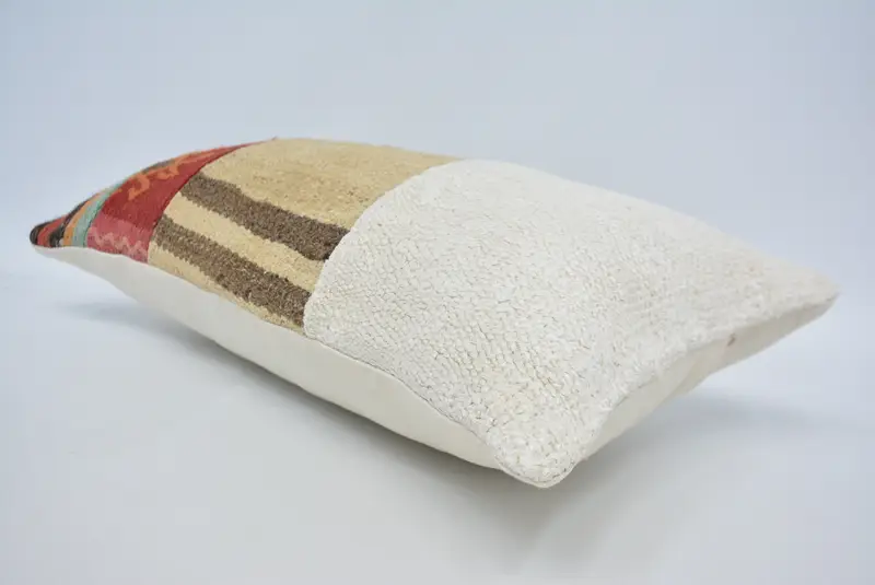 12x24 Beige Pillow, Interior Designer Pillow, Ethnical Kilim Rug Pillow, Pillow Sham, Outdoor Throw Pillow Case, Vintage Kilim Pillow - 6