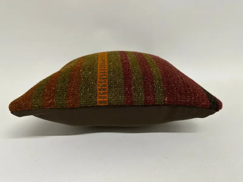 Kilim Pillow Cover, 12x12 Red Cushion, Authentic Pillow, Kilim Rug Pillow Cover, Pillow Sham, Boho Pillow Sham Cover, Turkish Pillow, Seat Cushion - 5