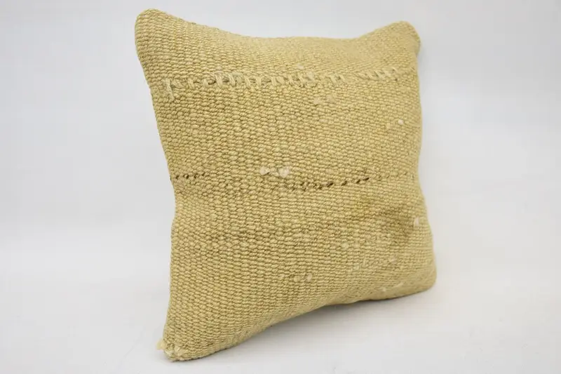 12x12 Beige Pillow, Boho Pillow, Pattern Throw Pillow Cover, Antique Pillows, Pillow, Vintage Kilim Throw Pillow - 2